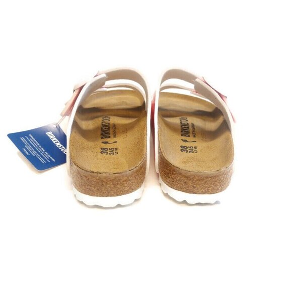 Birkenstock Arizona Birko-Flor Sandals Womens 7 Marble Twirl Fuchsia Tulip Pink - Picture 7 of 9